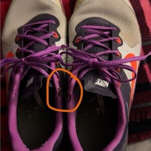 Nike Sneakers with Purple and Orange Highlights